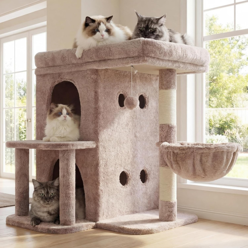 Heybly Kratzbaum, 65 cm Braun-beige