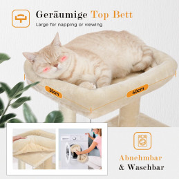 PETEPELA Katzenbaum für Katzen Beige