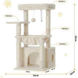 Heybly Kratzbaum, Katzenbaum Beige