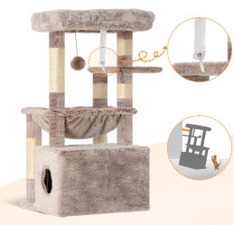 Heybly Kratzbaum, Katzenbaum  Braun-beige