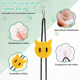 FYNIGO 2 Stück Katzenspielzeug mit Maus