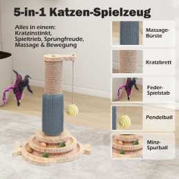 Marchul 5 in 1 Katzenspielzeug Kratzbaum