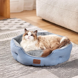 BEDSURE Katzenbett oder kleine Hunde waschbar in blau