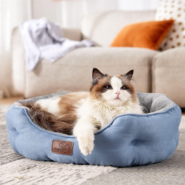 BEDSURE Katzenbett oder kleine Hunde waschbar in blau