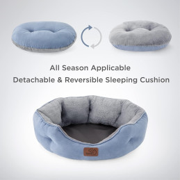 BEDSURE Katzenbett oder kleine Hunde waschbar in blau
