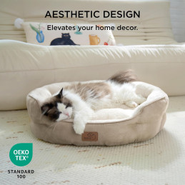 BEDSURE Katzenbett oder kleine Hunde waschbar in Kamel