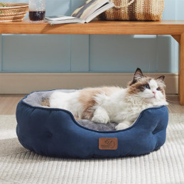 BEDSURE Katzenbett oder kleine Hunde waschbar in Navyblau