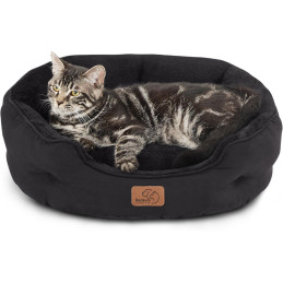 BEDSURE Katzenbett oder kleine Hunde waschbar in schwarz
