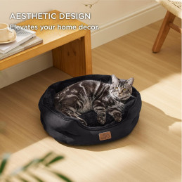 BEDSURE Katzenbett oder kleine Hunde waschbar in schwarz