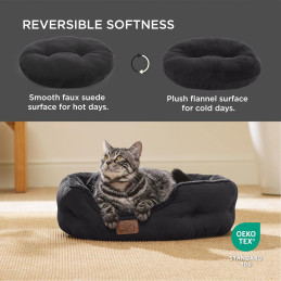 BEDSURE Katzenbett oder mittlerer Hunde waschbar in schwarz