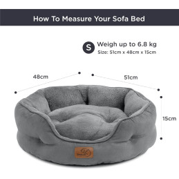 BEDSURE Katzenbett oder mittlerer Hunde waschbar in Grau