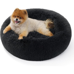 BEDSURE Katzenbett waschbar Flauschiges Hundebett Dunkelgrau