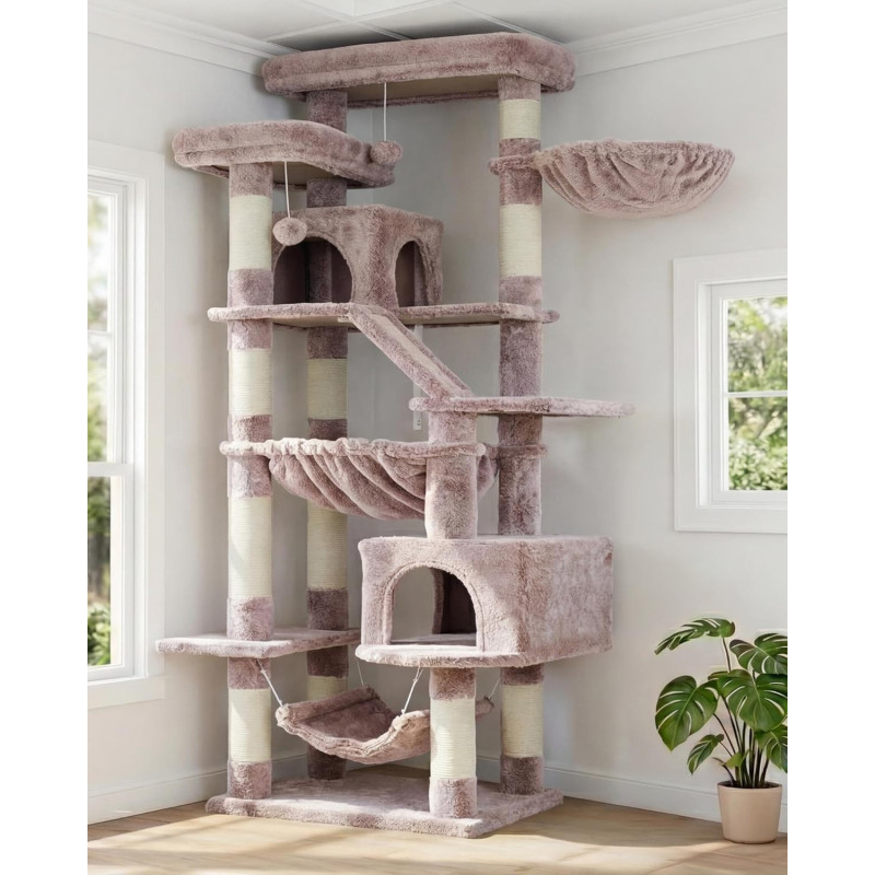 Heybly Kratzbaum, 180 cm Hoher Katzenturm Braun-beige