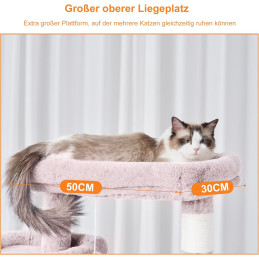 Heybly Kratzbaum, 180 cm Hoher Katzenturm Braun-beige