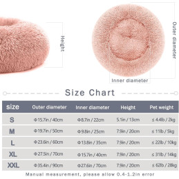 Nepfaivy Katzenbett od. Hundebett Flauschig Rund in rosa