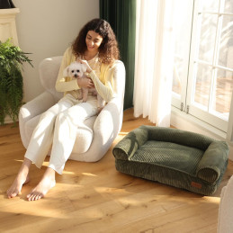 FUKUMARU Katzensofa Bett, Corduroy Gemütliches Katzenbett
