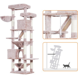 Heybly Kratzbaum, 180 cm Hoher Katzenturm Braun-beige
