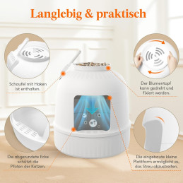 Lifewit Katzenklo Blumentopf