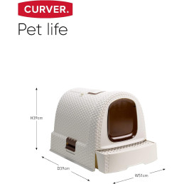 Curver petlife Katzentoilette mit Deckel