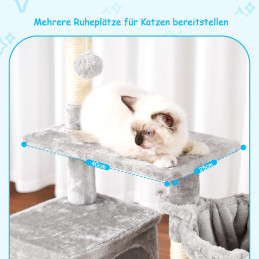 Hey-brother Kratzbaum, 108cm Hellgrau